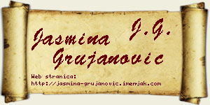 Jasmina Grujanović vizit kartica